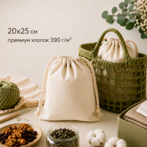 Мешочек для рукоделия и хранения | 20х25 см